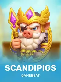 Screenshot of the 7Bit Casino game lobby showing the Skandipigs slot game interface